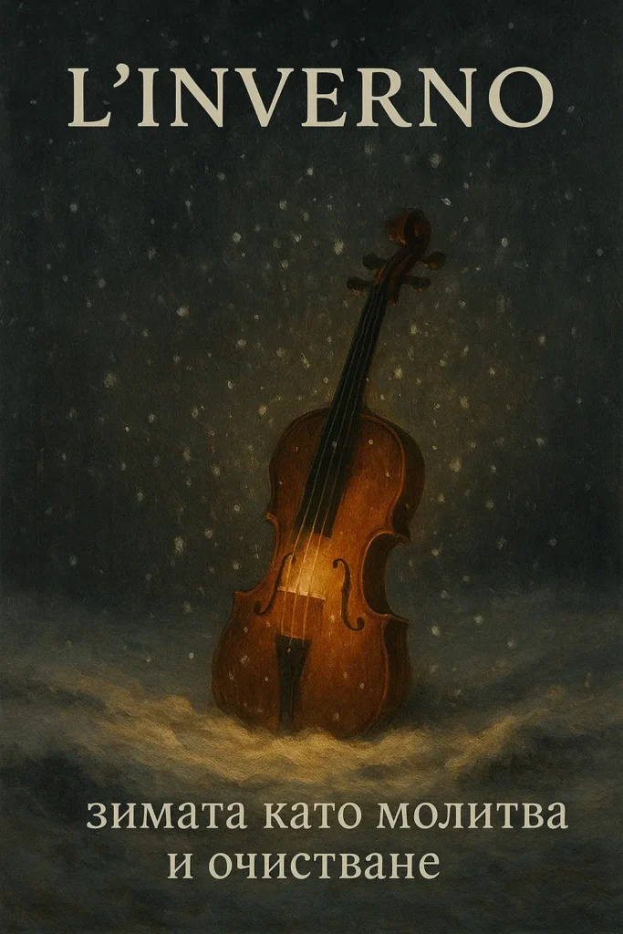 Антонио Вивалди – Зимата от Четирите годишни времена. Снеговалеж и светеща цигулка в тишината.