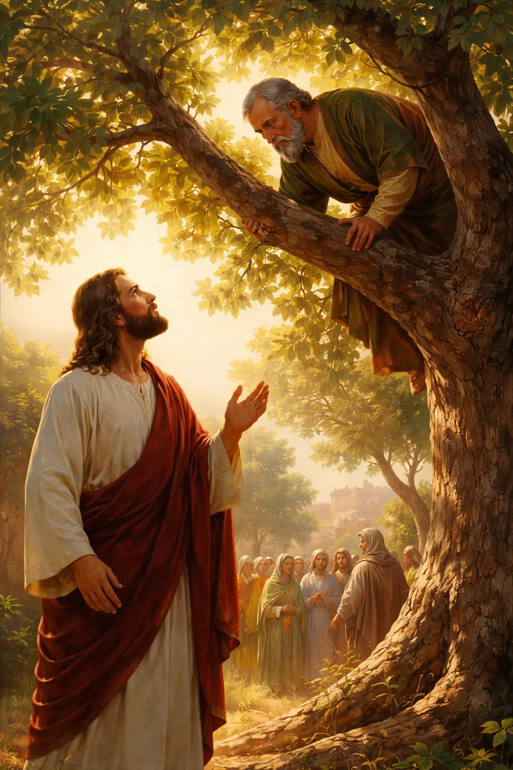 Христос поглежда Закхей, качен на дървото – Неделя за Закхей