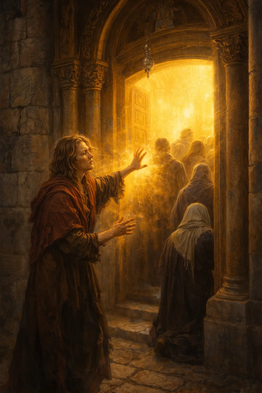 Св. Мария Египетска пред храма – невидима сила я спира