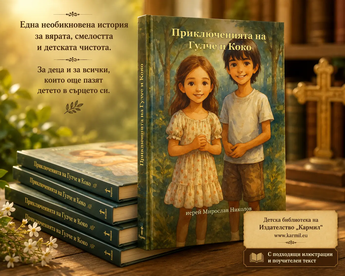 Рекламно изображение на детската книга Приключенията на Гулче и Коко